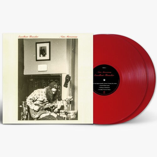 Nate Mercereau - Excellent Traveler album cover and 2LP red vinyl. 