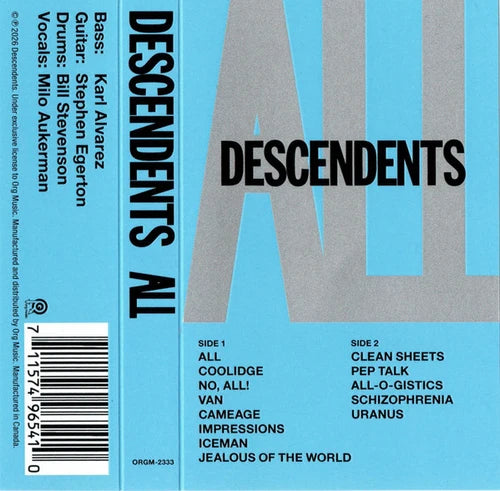 Descendents - All cassette cover with track list