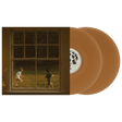 Noah Kahan "The Great Divide" album cover shown with 2 beer colored vinyl records