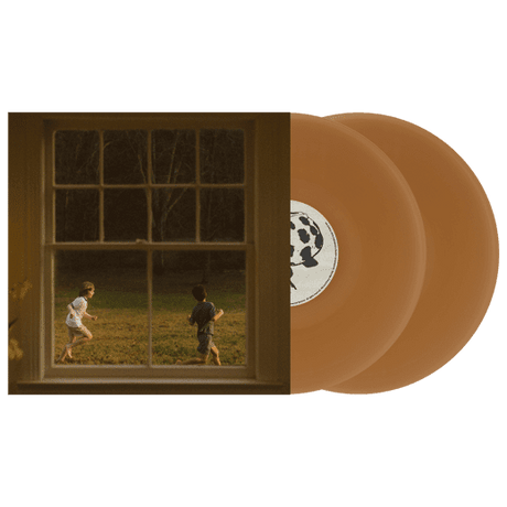 Noah Kahan "The Great Divide" album cover shown with 2 beer colored vinyl records