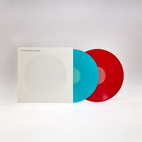 OK Go - And the Adjacent Possible album cover and 2LP blue and red vinyl. 