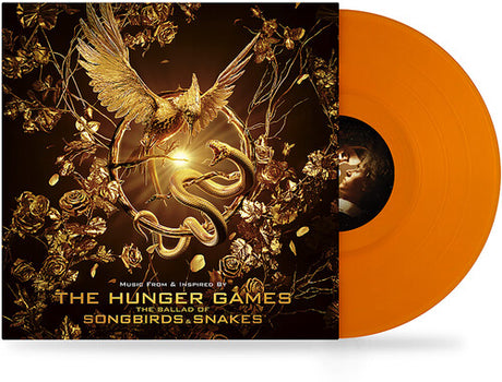 Olivia Rodrigo, Rachel Zegler, Flatland Cavalry - The Hunger Games: The Ballad Of Songbirds & Snakes album cover and orange vinyl.  
