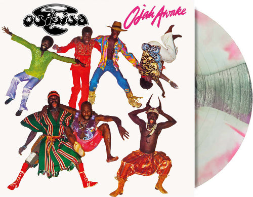 Osibisa - Ojah Awake album cover and flying saucer vinyl. 