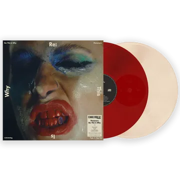 Paramore - Re: This Is Why (Remix + Standard) album cover and red and pink vinyl records