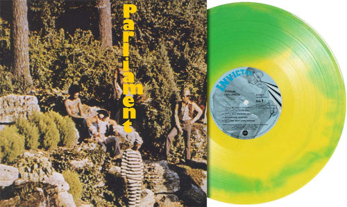 Parliament - Osmium album cover and green/yellow swirl vinyl.  