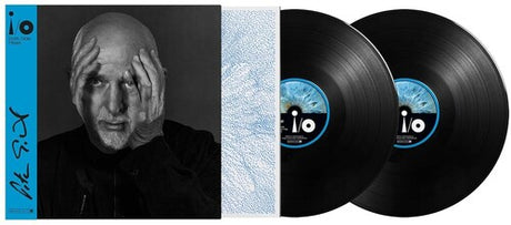 Peter Gabriel - i/o Dark Side Mix album cover shown with 2 black vinyl records