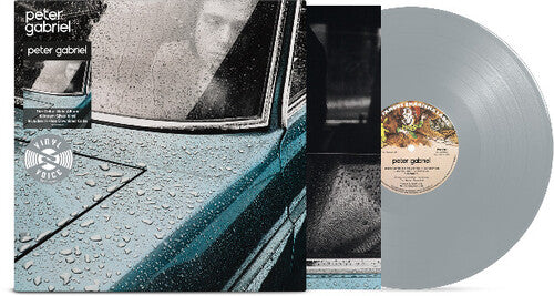 Peter Gabriel 1 "Car" album cover shown with a silver vinyl record