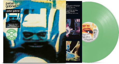 Peter Gabriel 4 "Security" album cover shown with Green colored vinyl record