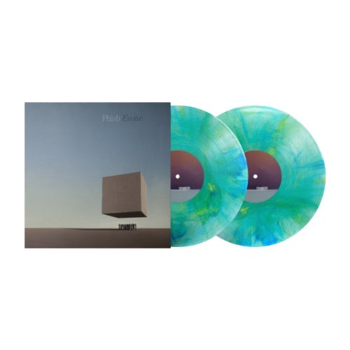 Phish - Evolve album cover and 2LP blue and green swirl vinyl. 