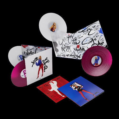 Pinkpantheress - Fancy Some More? album cover, inserts, and Clear / Purple vinyl