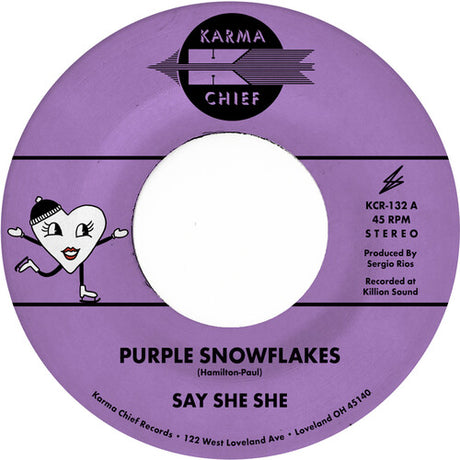 Say She She - Purple Snowflakes / This Wintertime 7" single. 