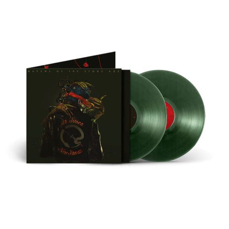 Queens of the Stone Age - In Times New Roman album cover with 2 green colored vinyl records