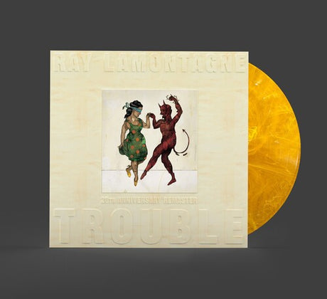 Ray LaMontagne - Trouble album cover and frosted orange vinyl. 