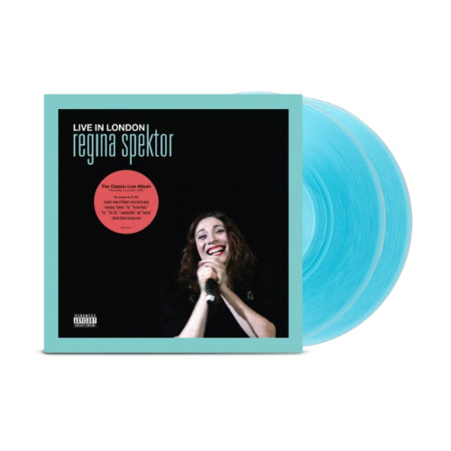 Regina Spektor  - Live in London album cover and 2LP blue vinyl. 