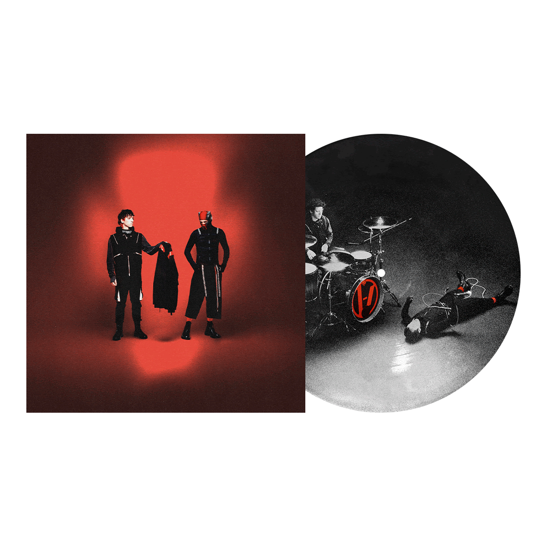 Twenty One Pilots "Breach" album cover shown with the RELIVE picture disc vinyl