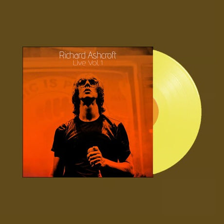 Richard Ashcroft Live Vol. 1 album cover and yellow vinyl. 