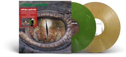 Rodrigo Y Gabriela - Rodrigo Y Gabriela album cover and 2LP green and yellow vinyl