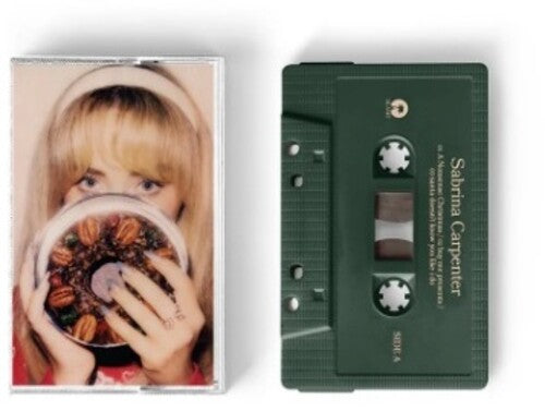 Sabrina Carpenter "Fruitcake" album cover shown with green cassette tape