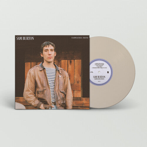 Sam Burton - Fairweather Friend album cover and bone vinyl. 