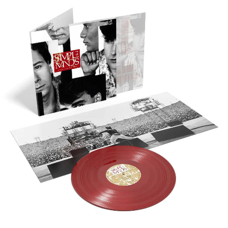 Simple Minds - Once Upon A Time album cover and red vinyl. 
