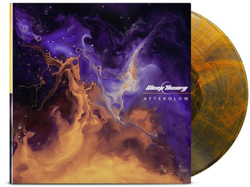 Sleep Theory - Afterglow album cover and orange swirl vinyl. 