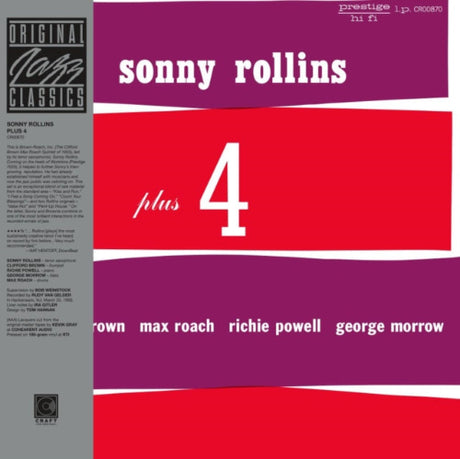 Sonny Rollins - Plus 4 album cover. 