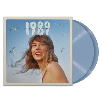 Taylor Swift - 1989 (Taylor's Version) album cover shown with 2 sky blue colored vinyl records