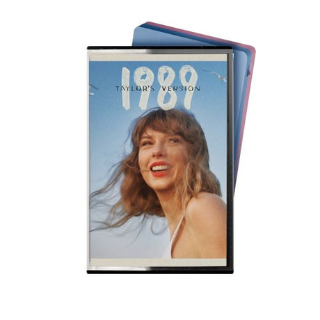 Taylor Swift - 1989 (Taylor's Version) Cassette Tape cover with blue cassette tape in the background