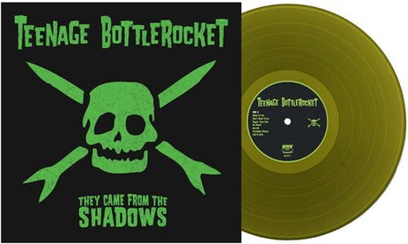 Teenage Bottlerocket - They Came From the Shadows album cover and green vinyl. 
