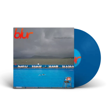 Blur - The Ballads Of Darren album cover and blue vinyl. 