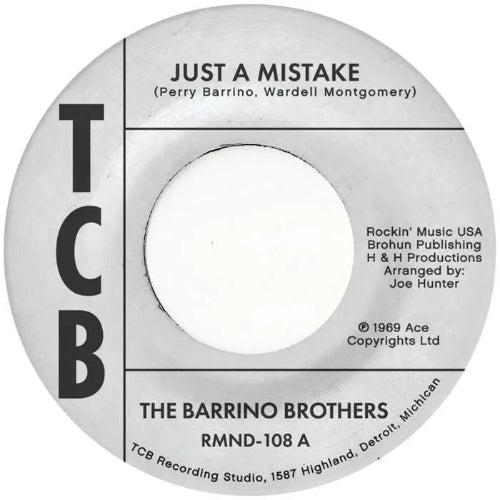 The Barrino Brothers - Just A Mistake / I'll Take My Flowers Right Now 7" single