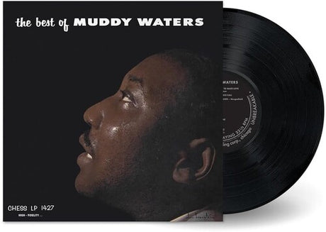 Muddy Waters - The Best of Muddy Waters album cover and black vinyl. 