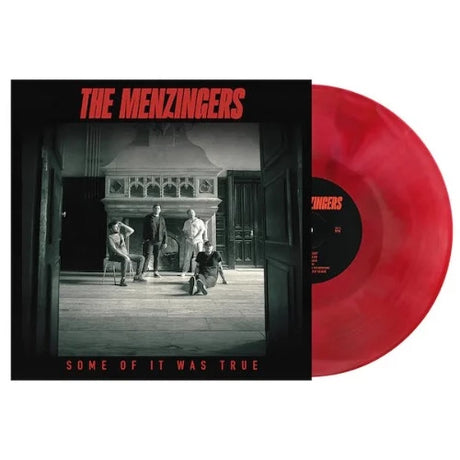 The Menzingers - Some Of It Was True album cover and red vinyl. 