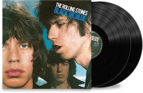 The Rolling Stones - black and blue album cover and 2LP black viny;