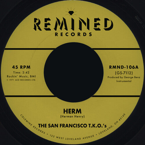 The San Francisco T.K.O.’s - Herm / Ooh Baby Baby 7" label  