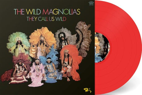 The Wild Magnolias - They Call Us Wild album cover and red vinyl. 