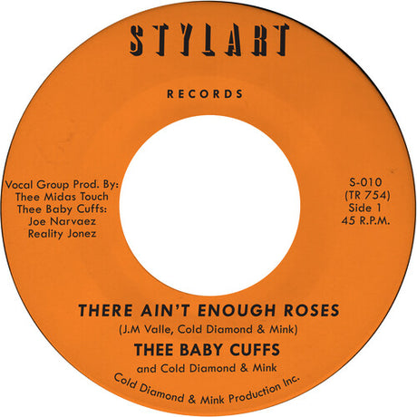Thee Baby Cuffs - There Ain't Enough Roses 7" label. 