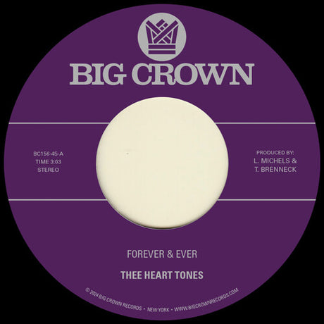 Thee Heart Tones - Forever & Ever / Sabor a Mi 7" label. 