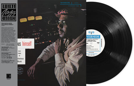 Thelonious Monk - Thelonious Himself album cover and black vinyl. 