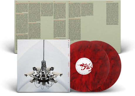 Interpol - This Mirror Weighs a Ton album cover and 2LP red and black vinyl