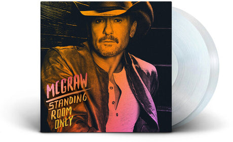 Tim McGraw - Standing Room Only album cover and 2LP clear vinyl. 