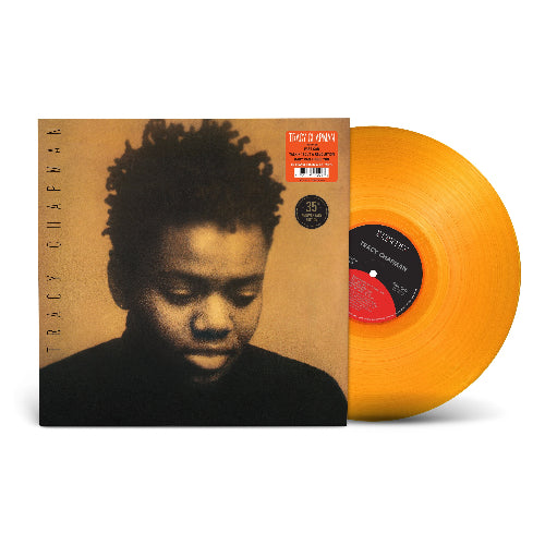 Tracy Chapman - Tracy Chapman album cover and orange vinyl. 