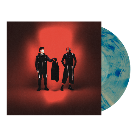 Twenty One Pilots "Breach" album cover shown with a blue smoke colored vinyl record