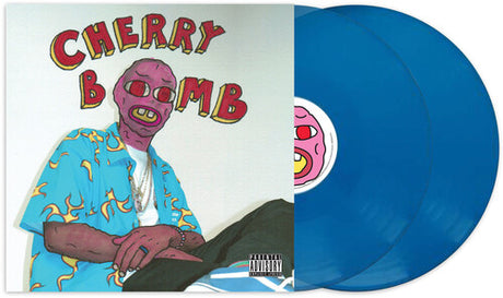 Tyler, The Creator - Cherry Bomb mask album cover and 2LP blue vinyl. 