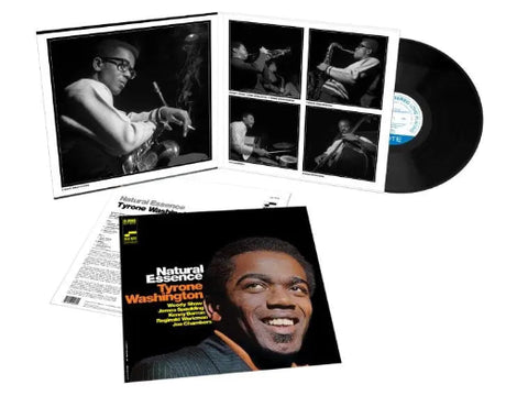 Tyrone Washington - Natural Essence album cover and vinyl. 