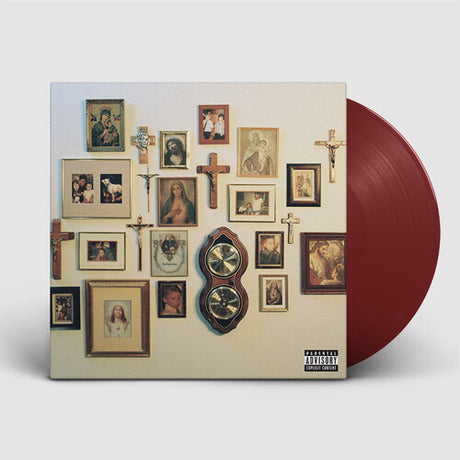 $Uicideboy$ - Thy Kingdom Come album cover and maroon vinyl. 