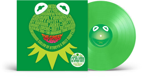 Various Artists - Muppets: Green Album album cover and green vinyl. 