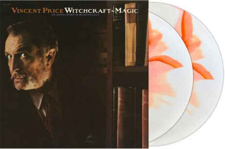 Vincent Price - Witchcraft-Magic—An Adventure in Demonology album cover and 2LP white with orange flame vinyl. 