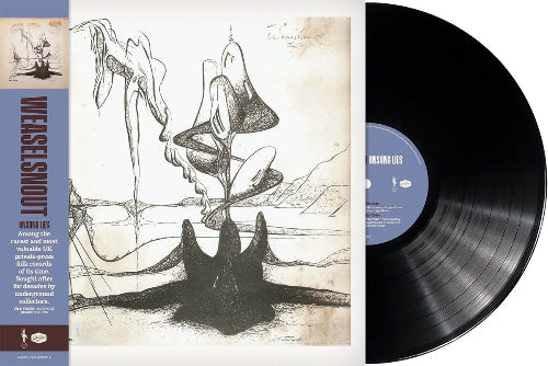 Weaselsnout  - Unsung Lies album cover and black vinyl. 