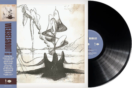 Weaselsnout  - Unsung Lies album cover and black vinyl. 